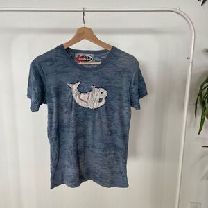 Vintage Whale Love Embroidered Tshirt